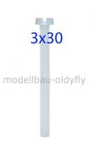 Zylinderkopf Nylonschraube M3x30 • 10 Stck